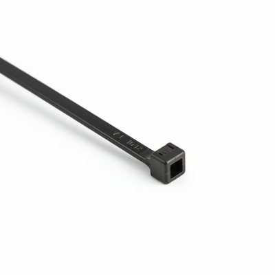 UV Resistant Cable Tie, 15" Long, UL Rated, 50lb Tensile Strength, PA66UV, Black, 100/pkg