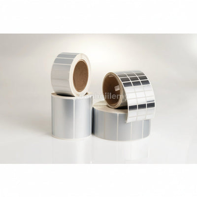 HellermannTyton TAG76T1-795 Thermal Transfer Labels, 2.5" x 2.0", 1 Across, Polyester, Silver, 1000/roll