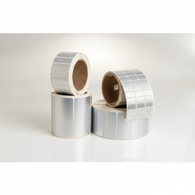 HellermannTyton TAG79T1-795 Thermal Transfer Labels, 4.0" x 2.0", 1 Across, Polyester, Silver, 500/roll