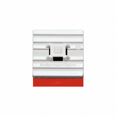 151-02977 Flexible Cable Tie Mounting Base, 1.1” x 1.1”, 0.21” Max Tie Width, PA66HS, White, 100/pkg