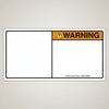HellermannTyton 596-00388 Pre-Printed Header Label, WARNING, Blank Symbol Panel, 2.75" x 5.50", PET, Orange, 250/roll