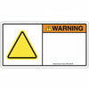 HellermannTyton 596-00376 Pre-Printed Header Label, WARNING, 2.75" x 5.50", PET, Orange, 250/roll